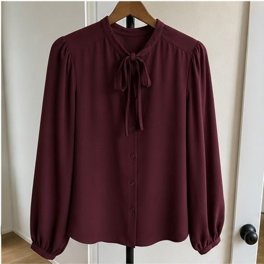 Gray Puff Sleeve Top